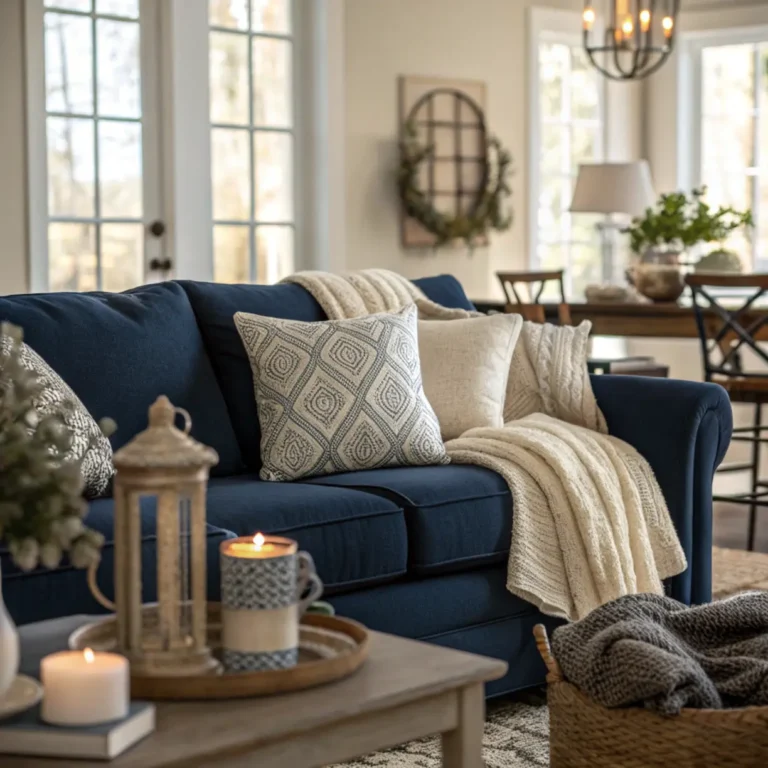 navy blue couch