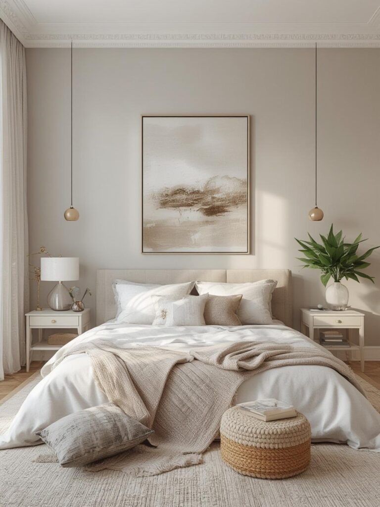 above bed artwork