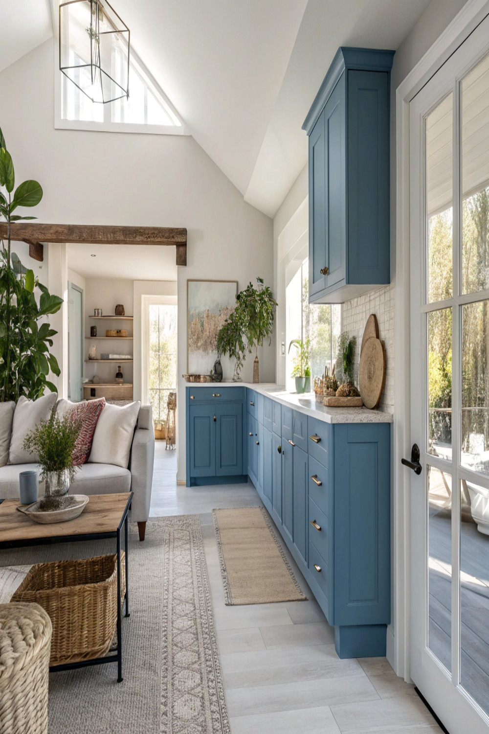 blue cabinets