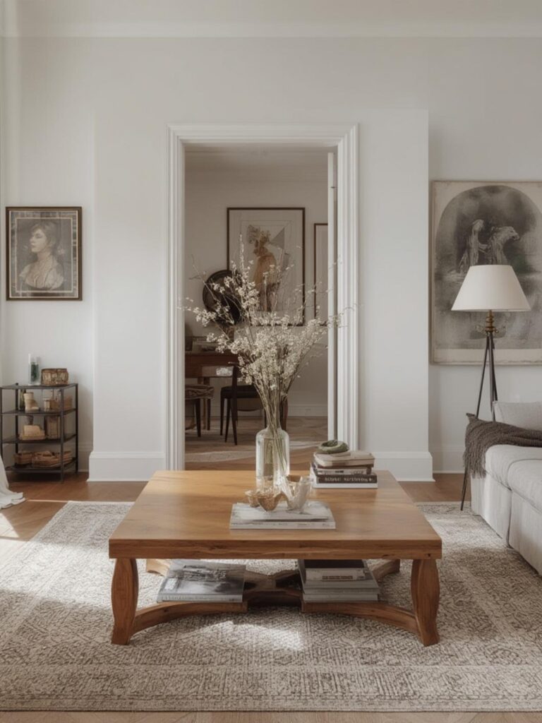 wood coffee table sets