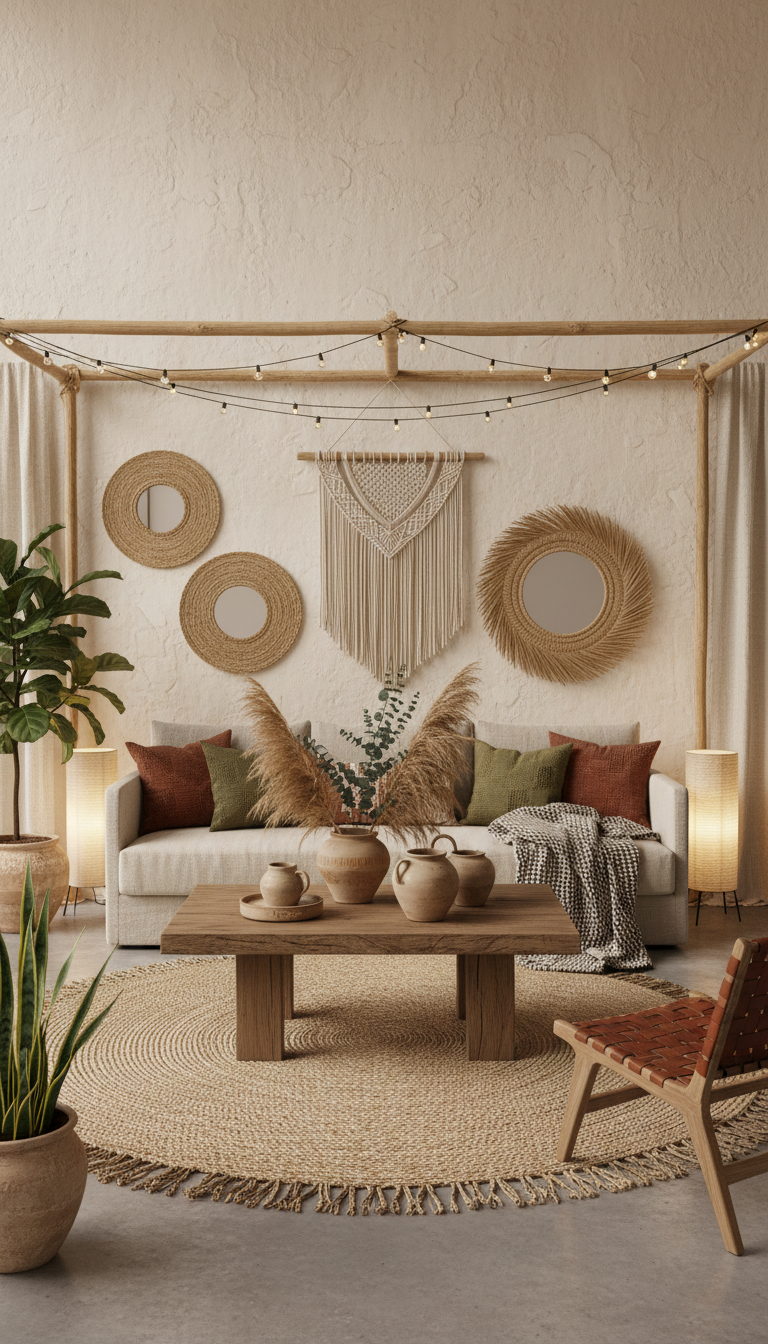 afro boho living room ideas