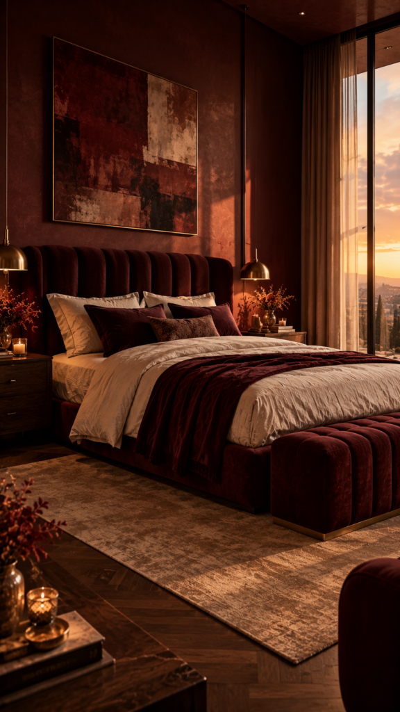 Burgundy Bedroom