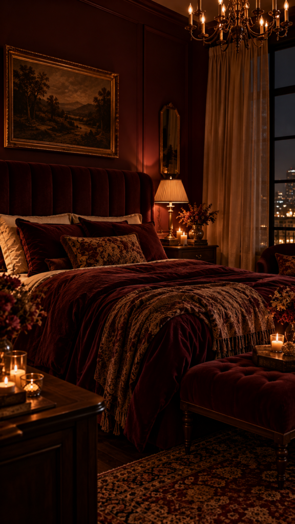 Burgundy Bedroom