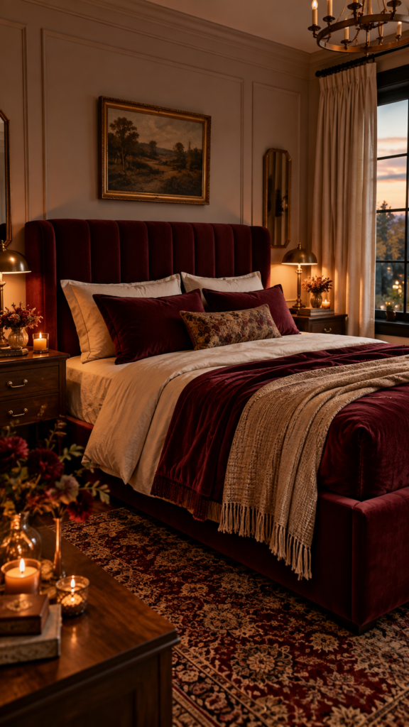 Burgundy Bedroom