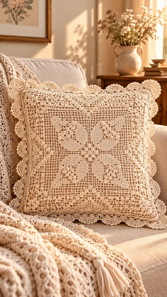 Vintage Lace Pillow Cover