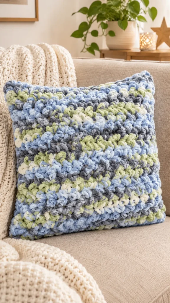 Chunky Crochet Pillow Cover