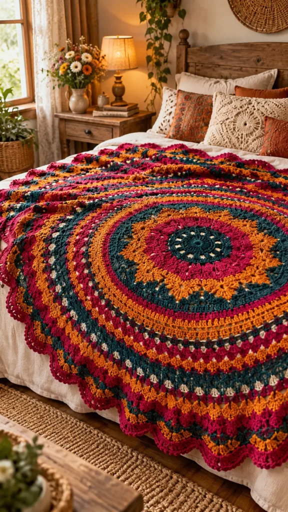 Round Crochet Blanket